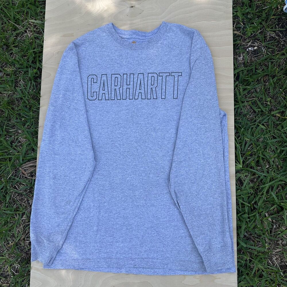 Carhartt Workwear Block Logo Graphic Long-Sleeve T-Shirt M Reg